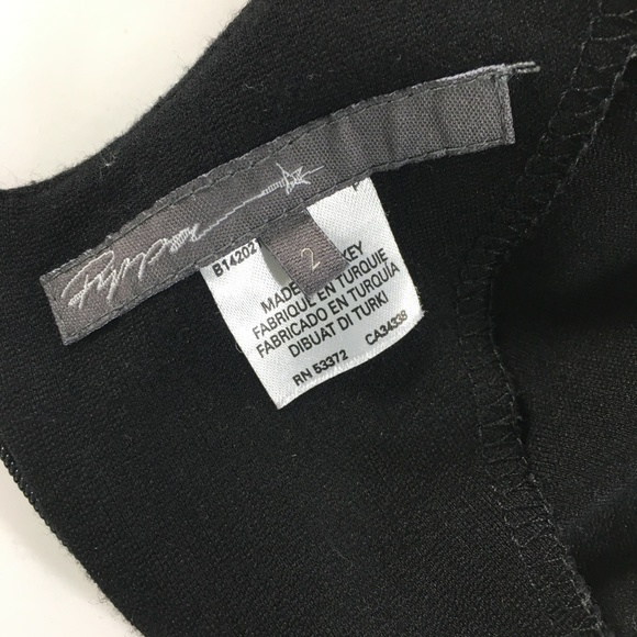 Pippa Women's Dress Black Knit Size 2 Basic Front Pockets Zip Back 3/4 Sleeves - Picture 4 of 8
